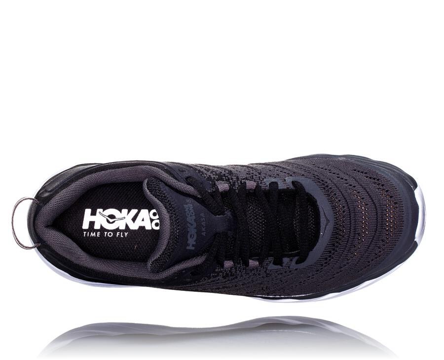 Hoka One One Koşu Ayakkabısı Erkek Siyah/Beyaz - Akasa - WS2497168